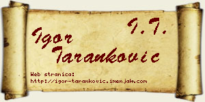 Igor Taranković vizit kartica